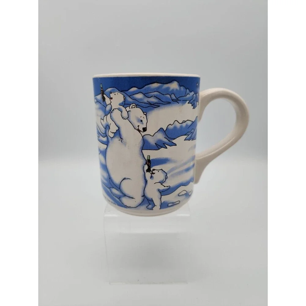 Vintage Coca Cola Polar Bears Gibson Large Coffee Mug 1997